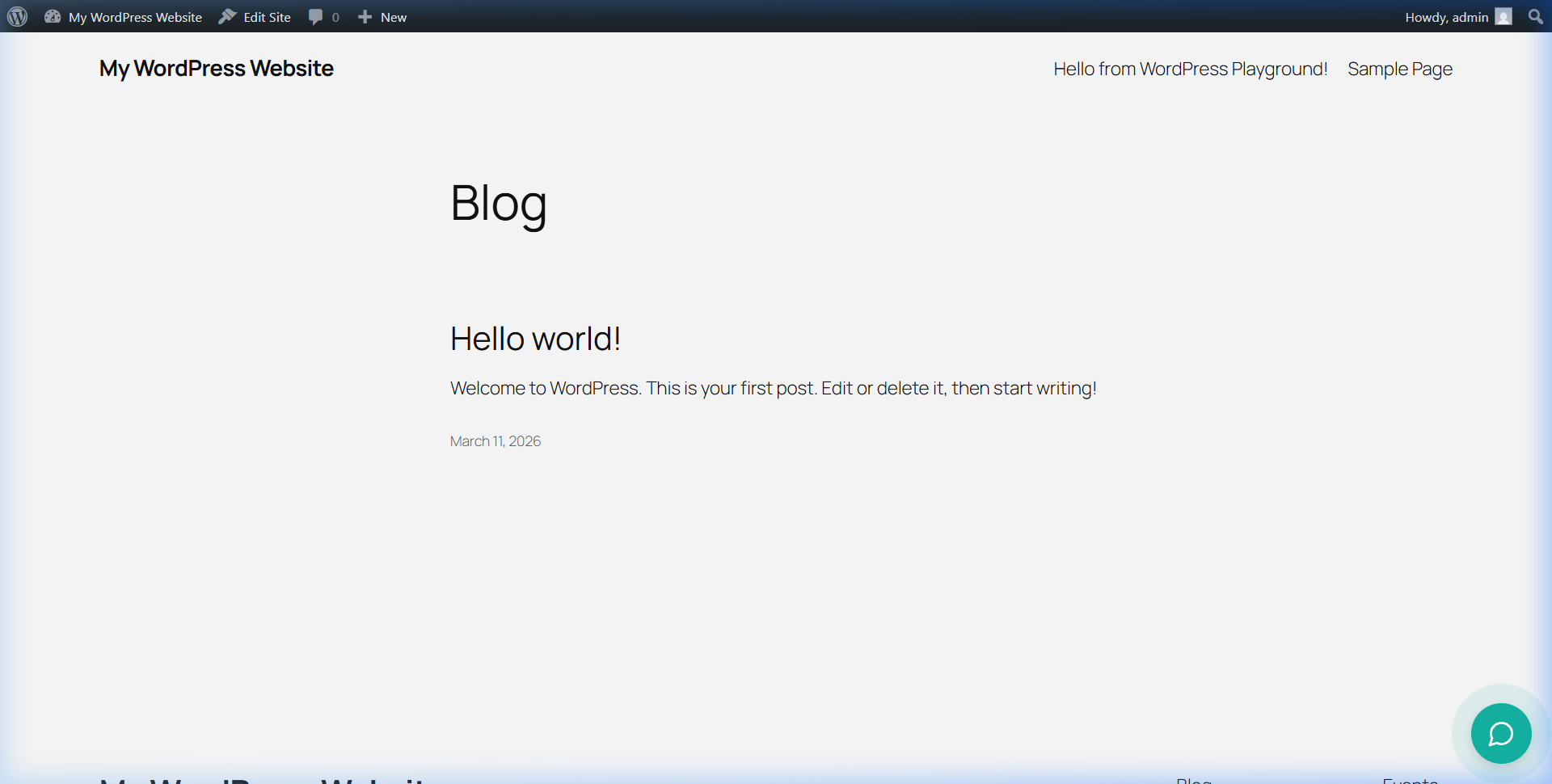 Floating Bubble di website